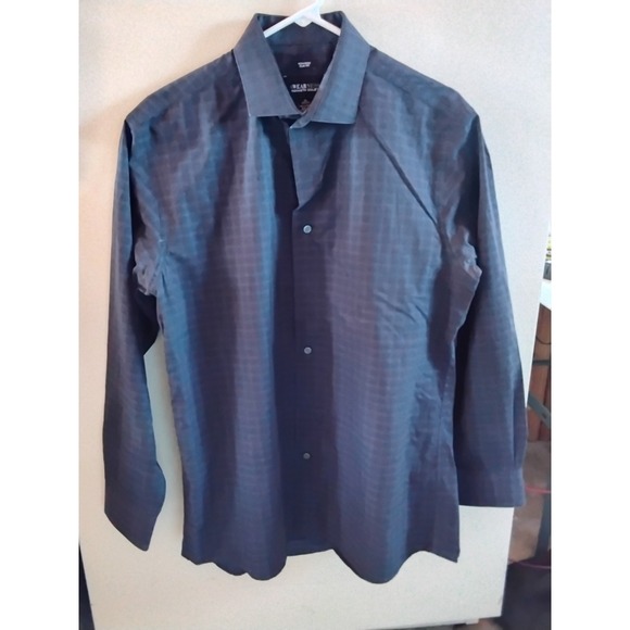 Awearness Kenneth Cole Other - Awearness Kenneth Cole Mens Dress Shirt 16 32/33 Blue Non-Iron Slim Fit Cotton